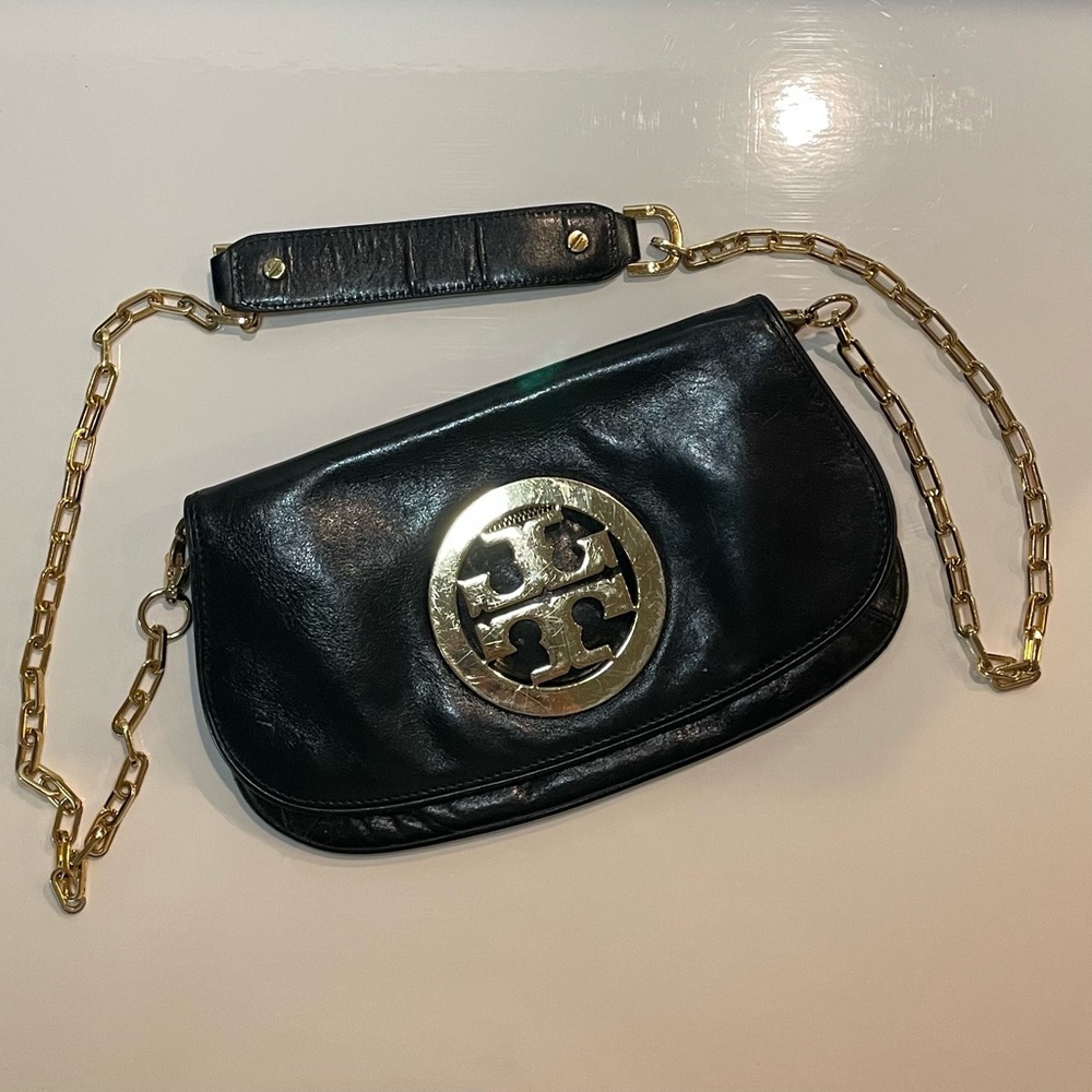 Tory Burch Black Leather Satchel
